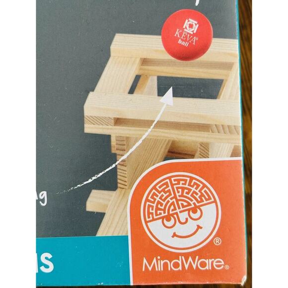 Contraptions 50 pc STEM Obstacle Building Game Wood Plank Set Mindware Keva - Picture 2 of 15